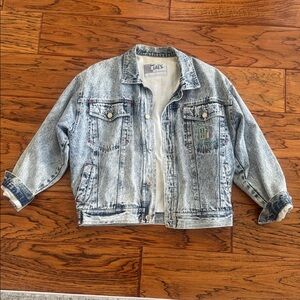 Denim Vintage Jacket with Embroidered Details